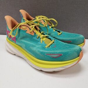 Hoka One One Mens Clifton 9 Workout Gym Sneakers Size 12.5 Colorful Athletic